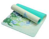 Lotus Pattern Suede Yoga Mat Pad (Non-Slip)