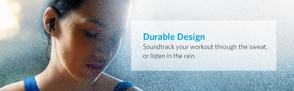 Wireless and Water Resistant Sports Headphones with Mic