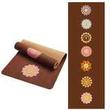 Lotus Pattern Suede Yoga Mat Pad (Non-Slip)