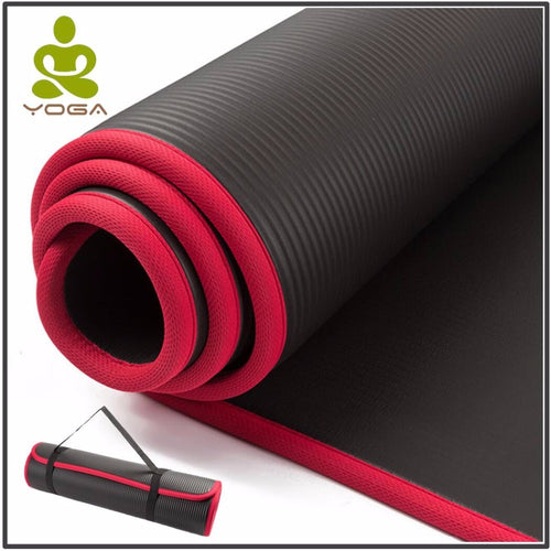 Non-Slip Yoga Mat with Bandages 10MM Extra Thick 183cmX61cm